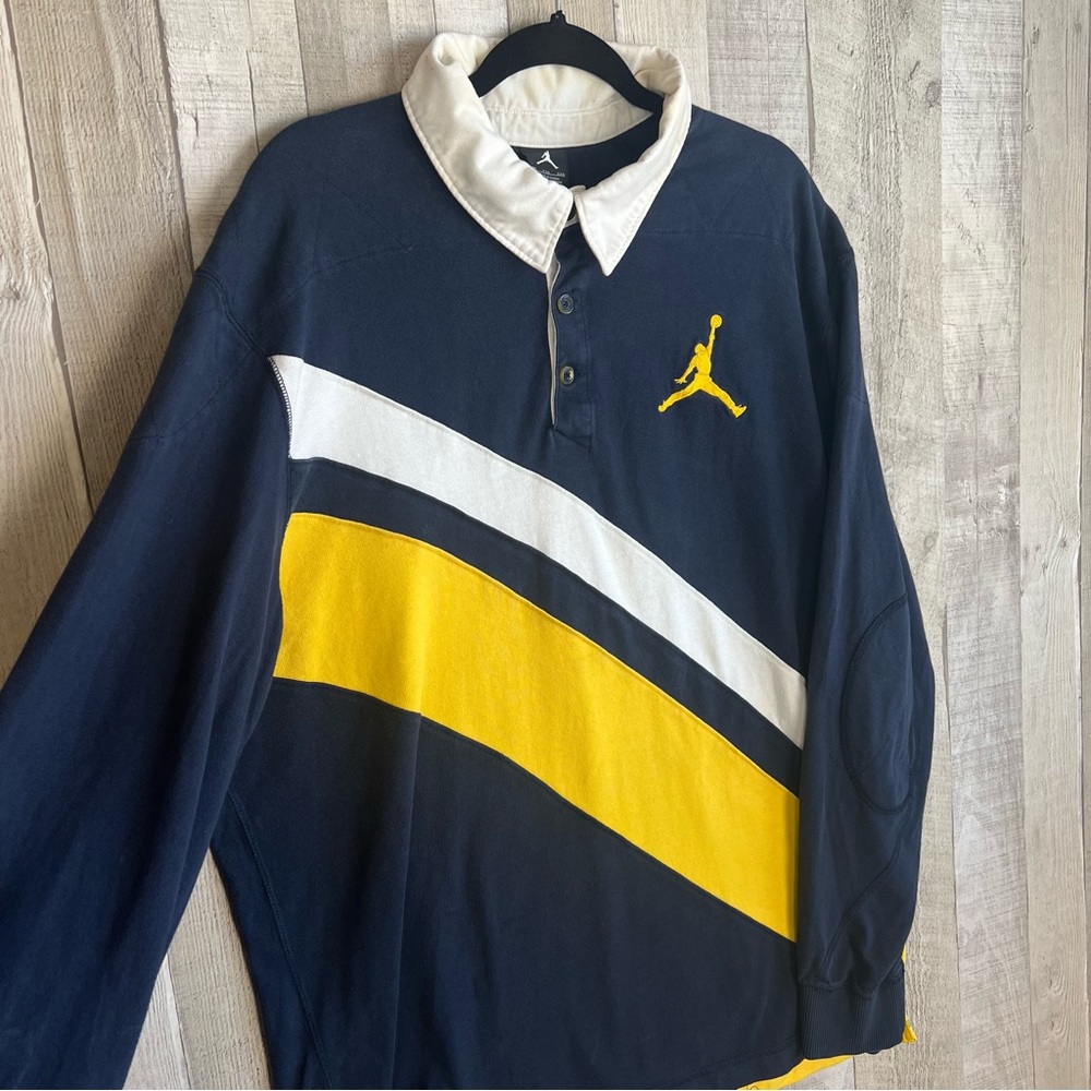 Vintage Nike Air Jordan 23 Rugby Shirt Long Sleeve Striped Jumpman Polo
Mens 2XL - Picture 6 of 10